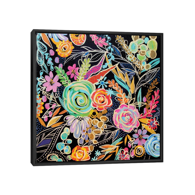 «My Happy Place» par Stephanie Corfee, impression sur toile, H 18 po x l 18 po x P 1,5 po, Toile avec cadre noir