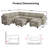 Ridoy 9-Piece Velvet Convertible Modular Sofa Sectional Livingroom Sofa Set, 8 Storage Ottomans with 7 Backrest-1330921575