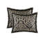 Ensemble de literie élégant 8 pièces, jacquard en polyester, style damassé classique