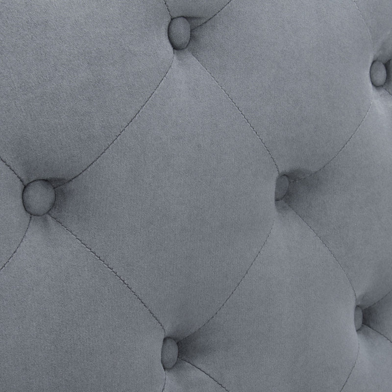 Danile Upholstered Headboard, Full, Gray