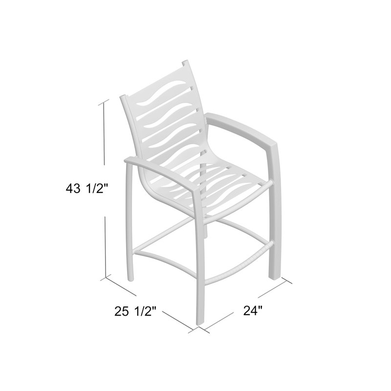 South Beach EZ Span™ Outdoor Bar Stool, Sonora, Jade Vinyl
