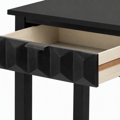 58.3-Inch Fir Veneer Entryway Table with 3 Drawers