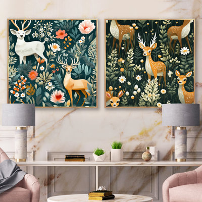 Deer Wild Elegance - Ensemble de 2 animaux animaux