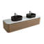 Meuble-lavabo double lavabo de luxe au design aux courbes naturelles