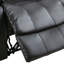 Fauteuil inclinable manuel en similicuir respirant de 38 po de largeur avec accoudoirs et dossier rembourrés Emryn-91951215