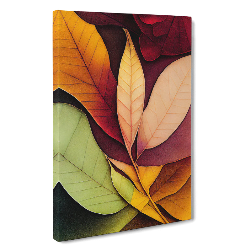 Leaves in Technicolour No.1 - Wrapped Canvas, 50cm H x 35cm W x 3cm D
