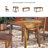 Tanan Extendable Round Solid Wood Base Dining Table