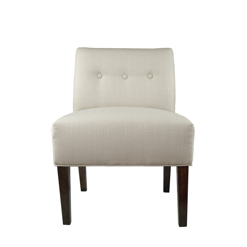 Brannan Upholstered Slipper Chair, Khaki
