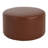 Round Upholstered In Brown Faux Leather, 31 Inches Wide, Deep, 16.5 High, With A Sleek Design And Comfortable Padding W, D, H, Offering Touch Of Elegance Comfort-1277450698