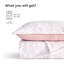 Ensemble de courtepointe en jacquard de coton très grand Sleep Zone 3 pièces pour art abstrait 106 x 96 rose toutes saisons-116564158-116564157