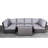 Outdoor, 4 - Person, Fully Assembled, , Removable Cushions, , Reversible Sectional, Glass Top Table, Weather Base Person Outdoor Sectional Seating With 14 Machine Washable Instant Use Modular Design,