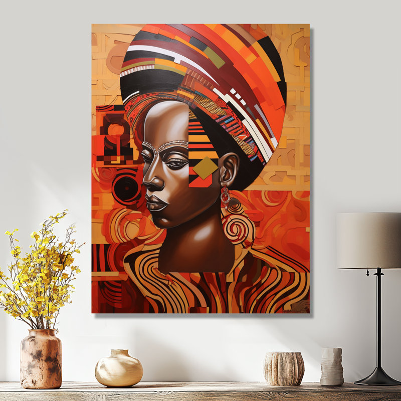 Reproduction d'art mural contemporain africain, déesse nubienne III, Toile tendue, H 20 po x l 12 po x P 1 po