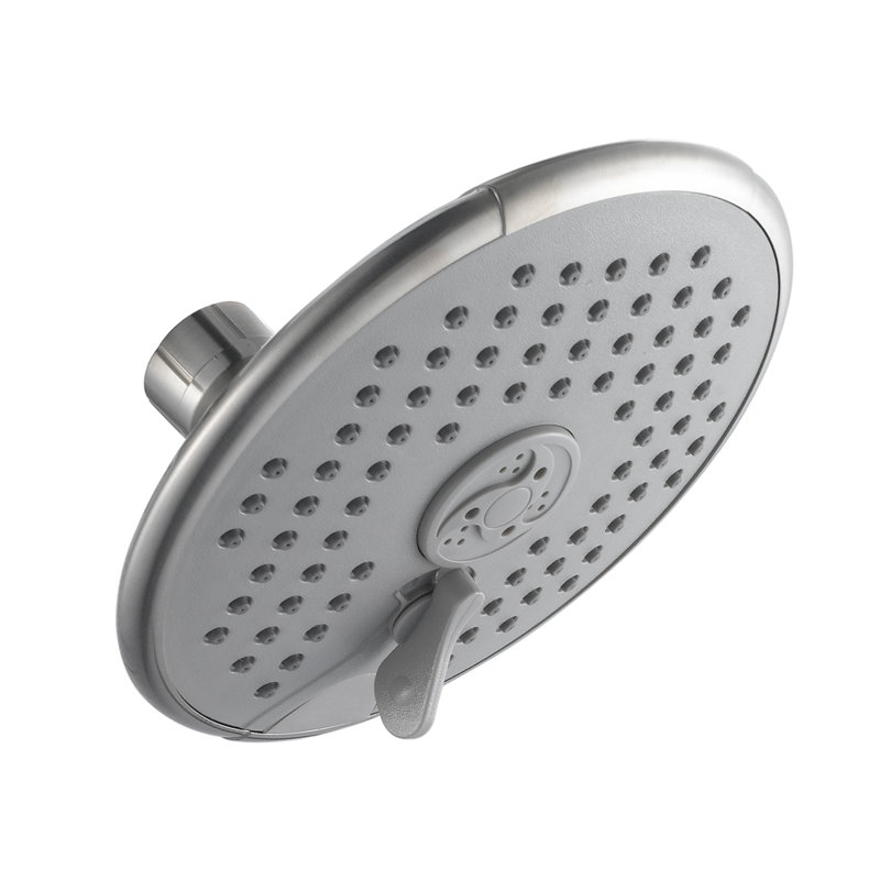 Brushed Nickel Dual Shower Head with 8-Ft Hose