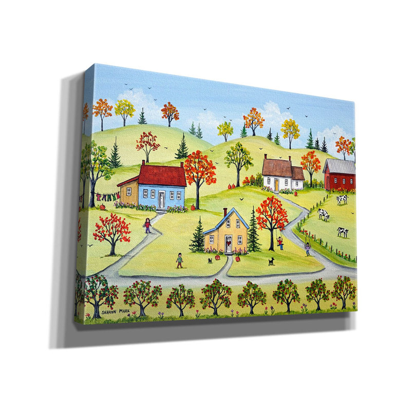 «Avana Appleville On Canvas» par Sharon Mark, reproduction, H 26 po x l 34 po x P 1,5 po