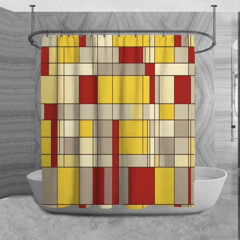 Tapis de salle de bain Mondrian, H 93 po x l 70 po