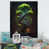 Impression noire sur toile encadrée sélectionné