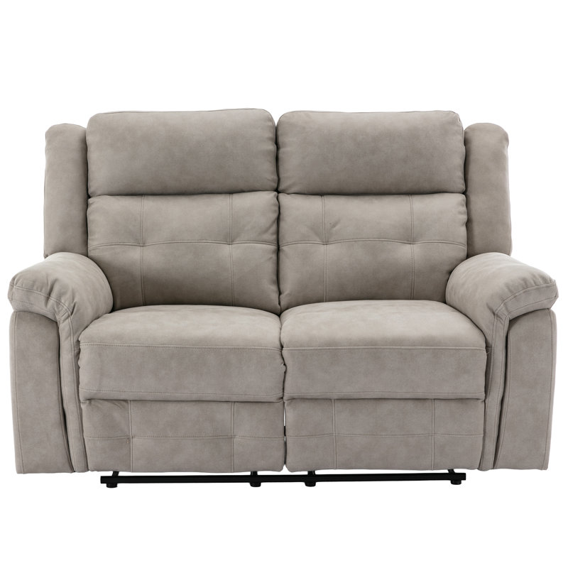 Bonachea 2 Seater Reclining Loveseat, Light Grey