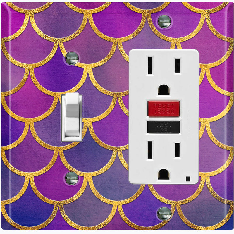 Plaque murale 2 bandes Mermaid, Mauve/blanc