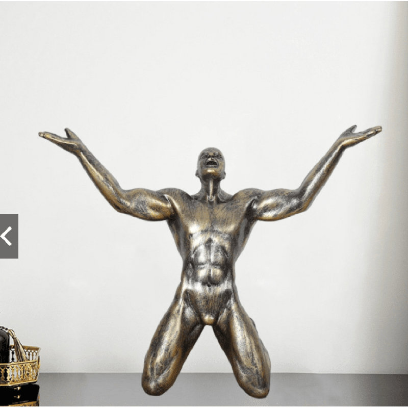 Sculpture artistique pour la table centrale, Doré vieilli