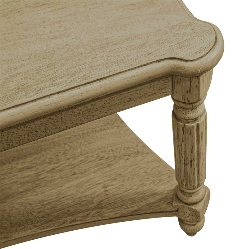 Locke Solid Wood Square Coffee Table, Chêne antique