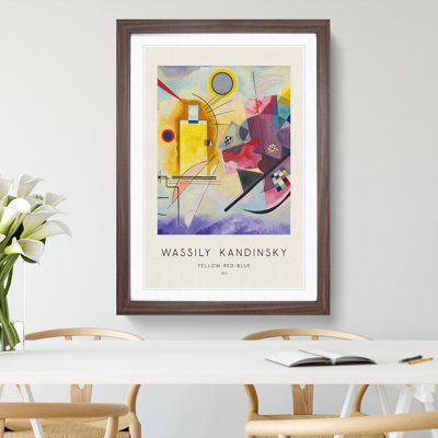 Yellow Red Blue Print by Wassily Kandinsky - Framed Print