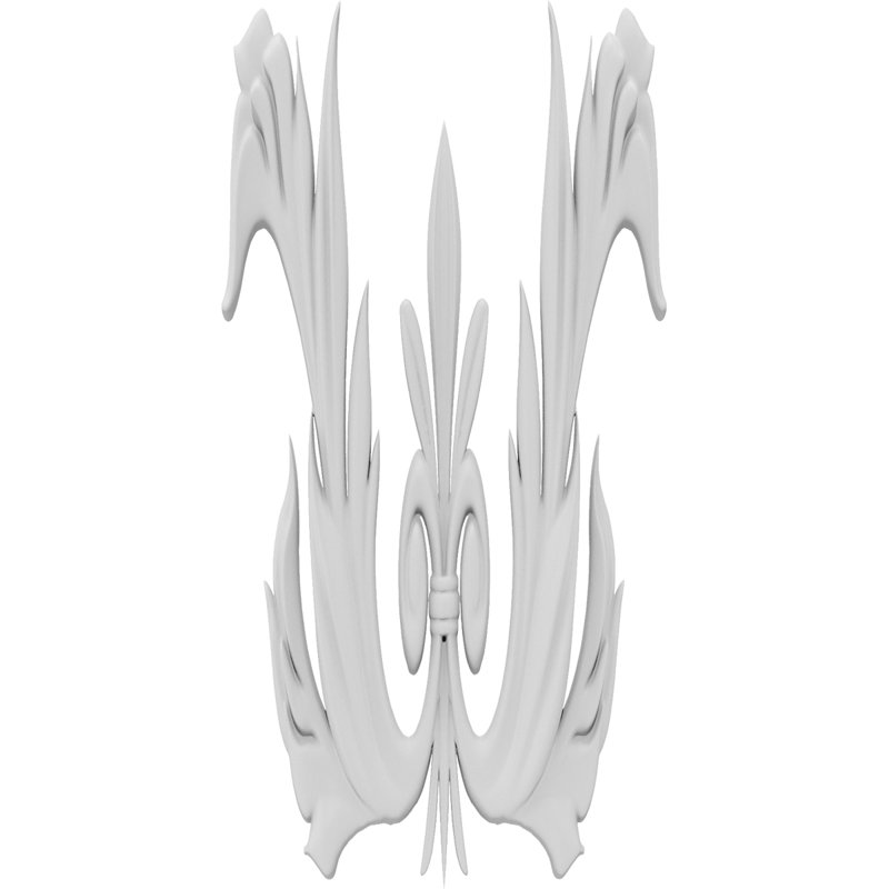Rosette Vernon, H 8 po x l 4 po x P 0,63 po