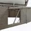 Lit de jour d'extérieur pour terrasse avec coussins et coussins, chaise longue inclinable en rotin-1529812839