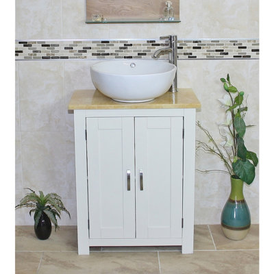 Robscott 650mm Single Bathroom Vanity with Vessel Ceramic Basin