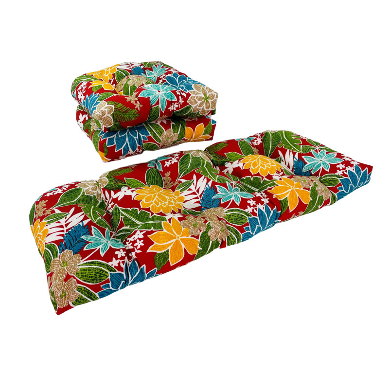 Coussin de siège d'extérieur 3 pièces Red l 44 po x P 19 po Red Barrel Studio®