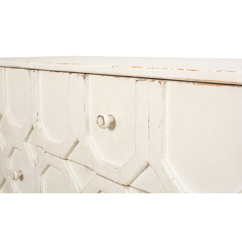 Becket 74'' W Solid Wood Sideboard, Antique White