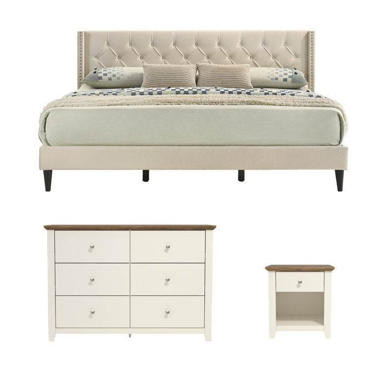 Ensemble de chambre à coucher 3 pièces Tevrat, Très grand