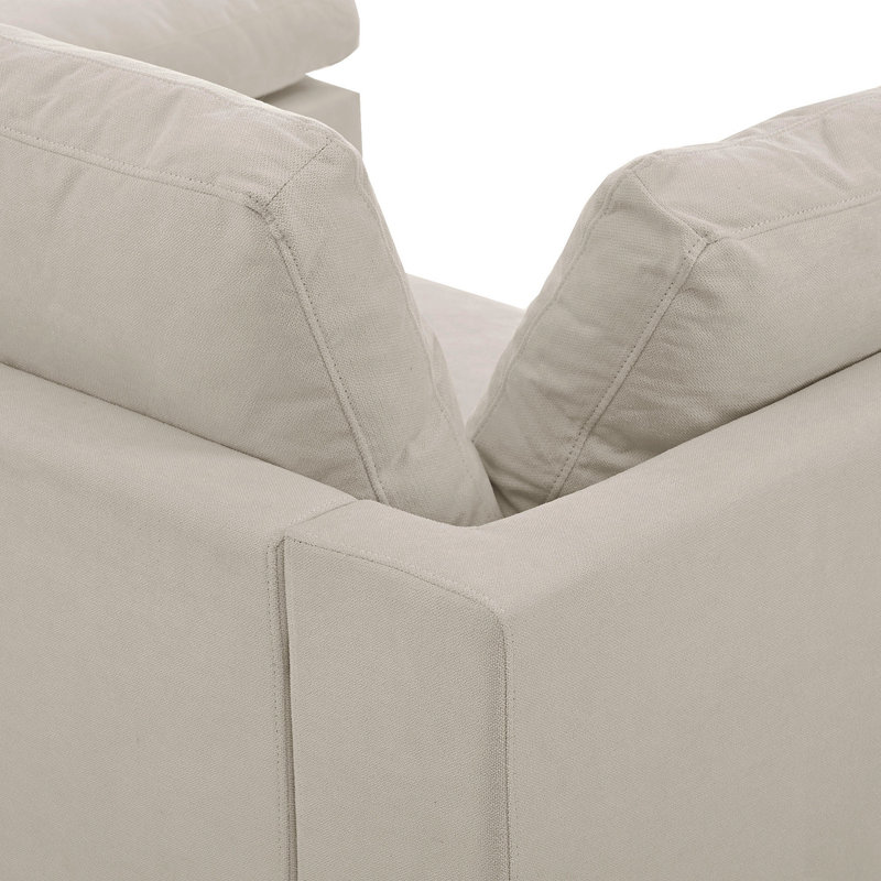 U_STYLE Canapé modulaire convertible rembourré en U avec méridienne réversible (non à vendre)