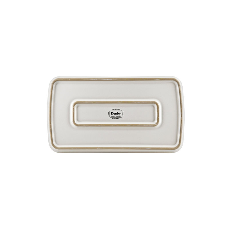 Denby Natural Canvas Rectangular Platter, 2" H x 5.75" W x 10.25" D