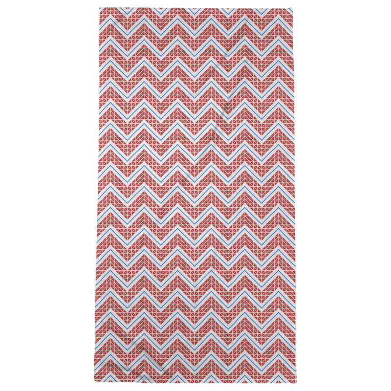 Bath Towel, Red/Blue, Microfiber