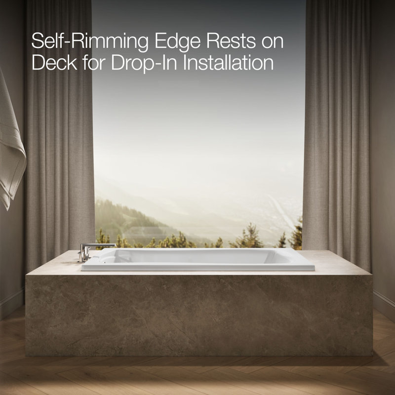 Mariposa® 60" x 36" Whirlpool Bathtub, White