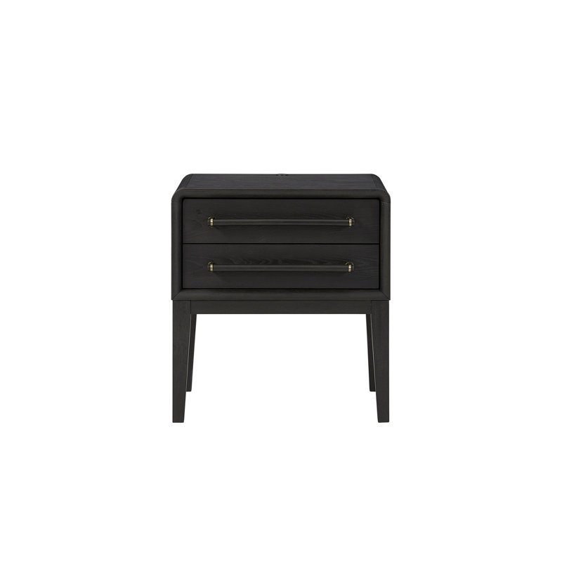Table de chevet compacte au fini poivre