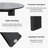 79“L×33.5"W Black Oval Wood Dining Table Kitchen Table with 4 Legs-1390004148-1390004154