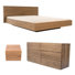 Ensemble de chambre configurable avec lit plateforme 3 pièces Karr