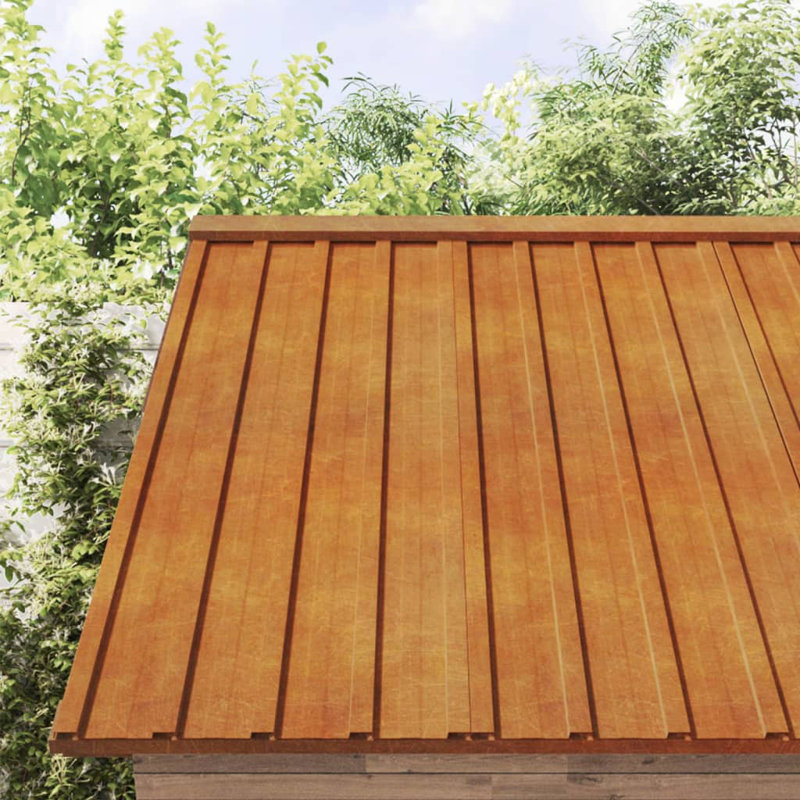 Rusty Corten Steel Corrugated Roof Panels Set of 12