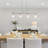 Delmo 4 - Light 43.7'' Kitchen Island Jar Pendant Modern Linear Chandelier with Clear Glass Shades-302191148