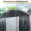 10 Ft X 12 Ft Outdoor Metal Storage Shed With Arch Roof With Lockable Doors For Backyard Garden Patio Lawn