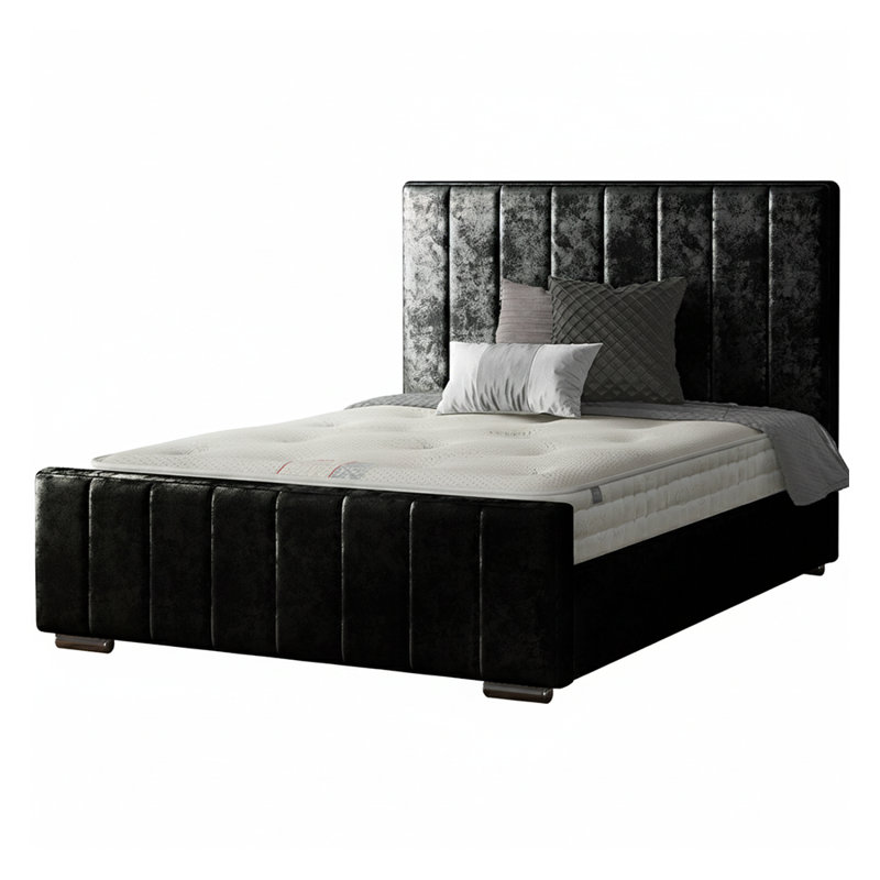 Merkle Upholstered Bed, Kingsize (5'), Black