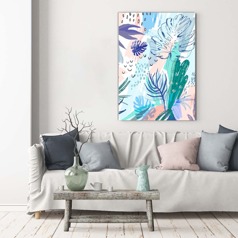 Tropical Leaves - Wrapped Canvas Print