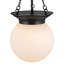Madelyn 12-in Black Pendant with Opal Glass-292391034