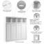 Grand lit escamotable 85W horizontal avec rangement supérieur en blanc-1843703419-1843703397