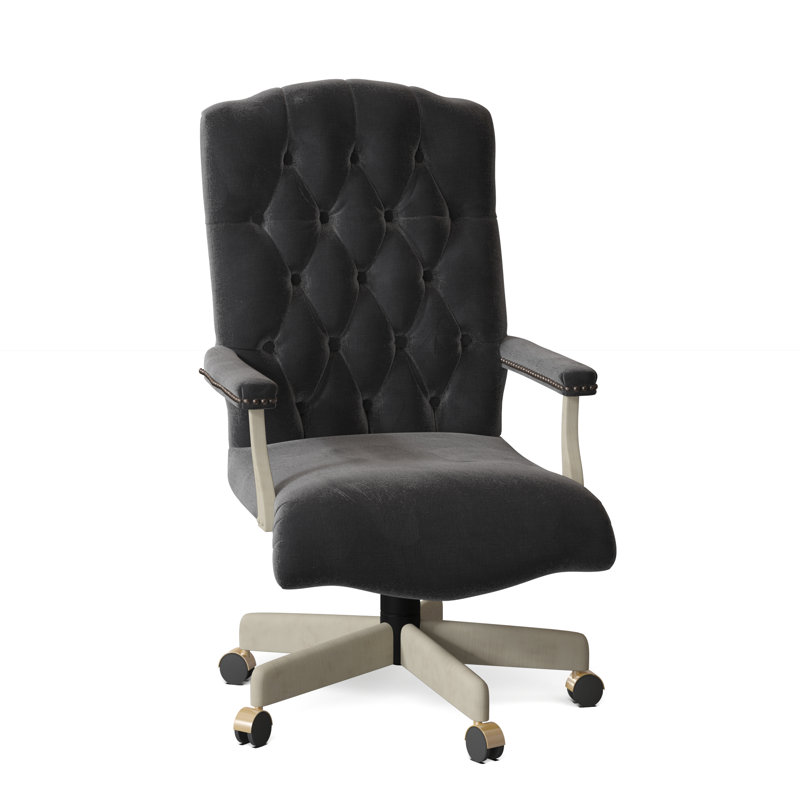 Stanford Swivel Executive Chair, Nickel, Linen (3156 72), Montego Bay