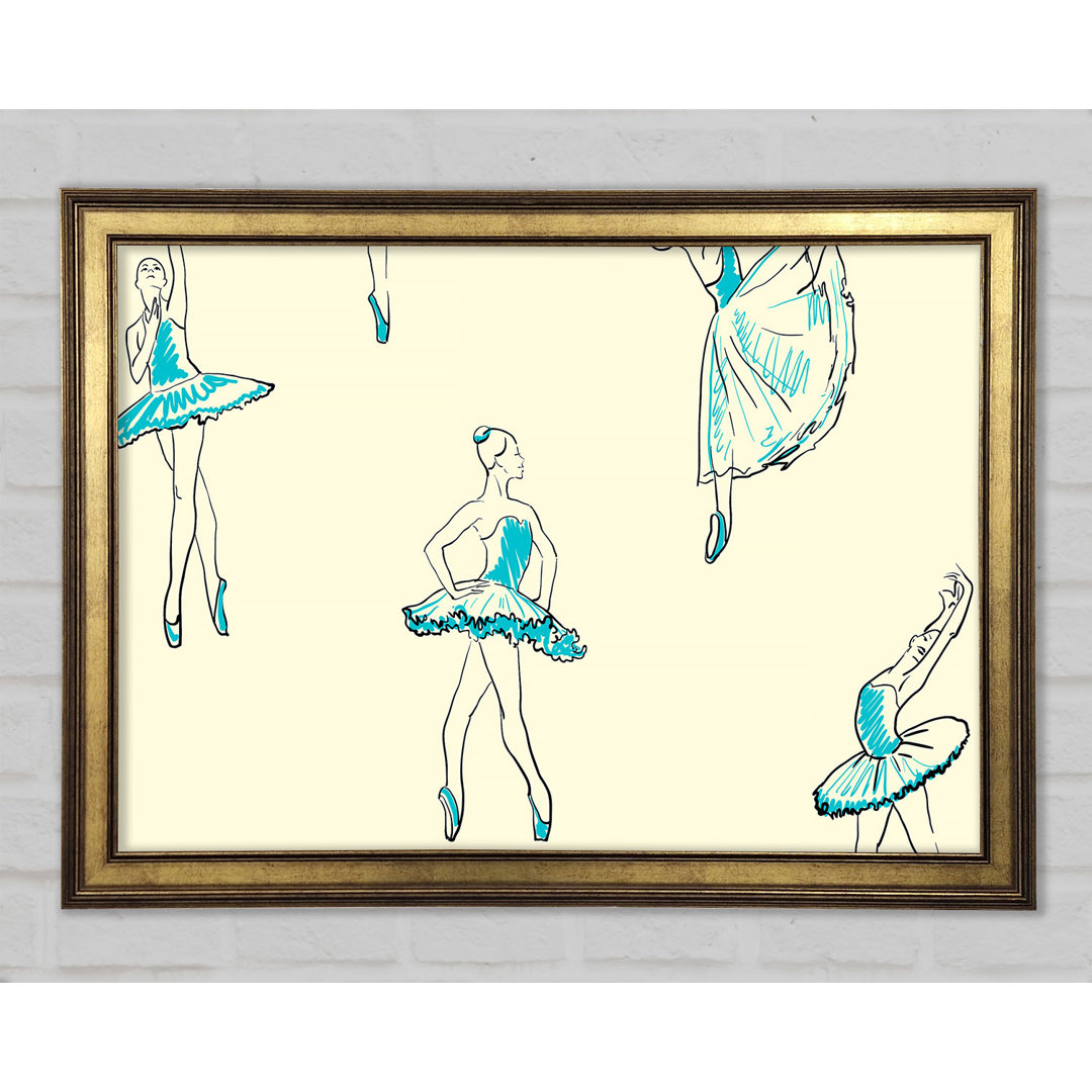 Gerahmtes Leinwandbild Blue Ballerina 7