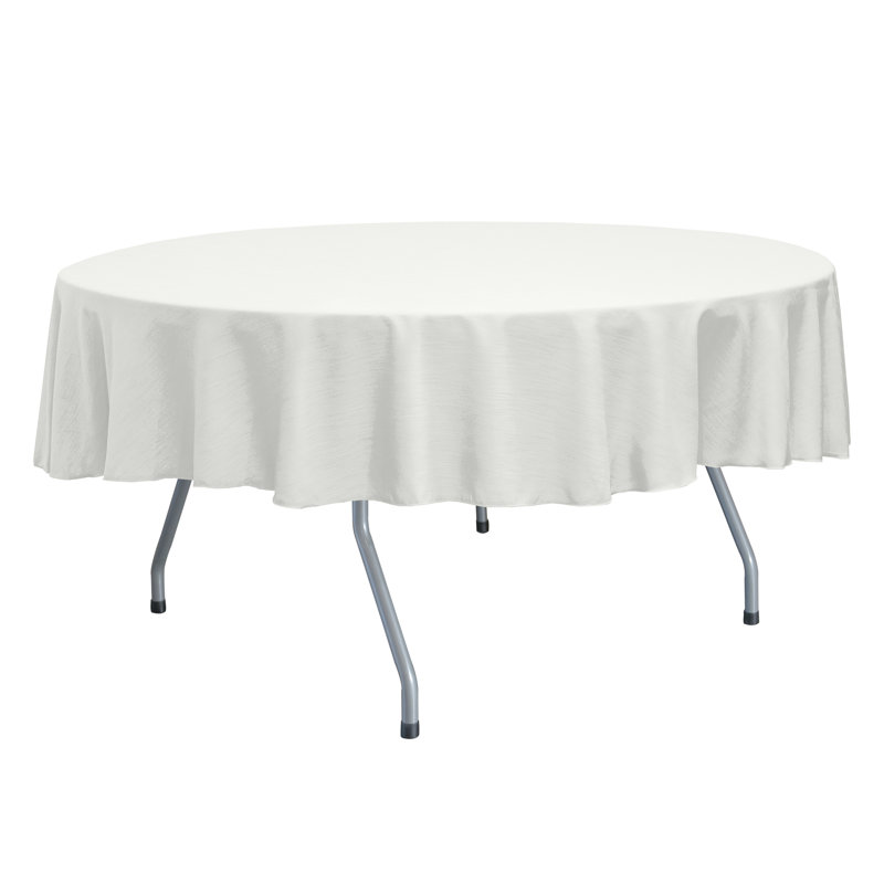 Solid Color Round Tablecloth, 72" x 72", 1, White
