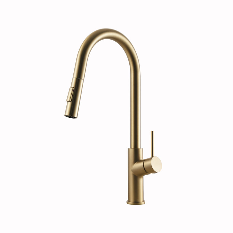 Houzer Pull Down No Kitchen Faucet, Gold