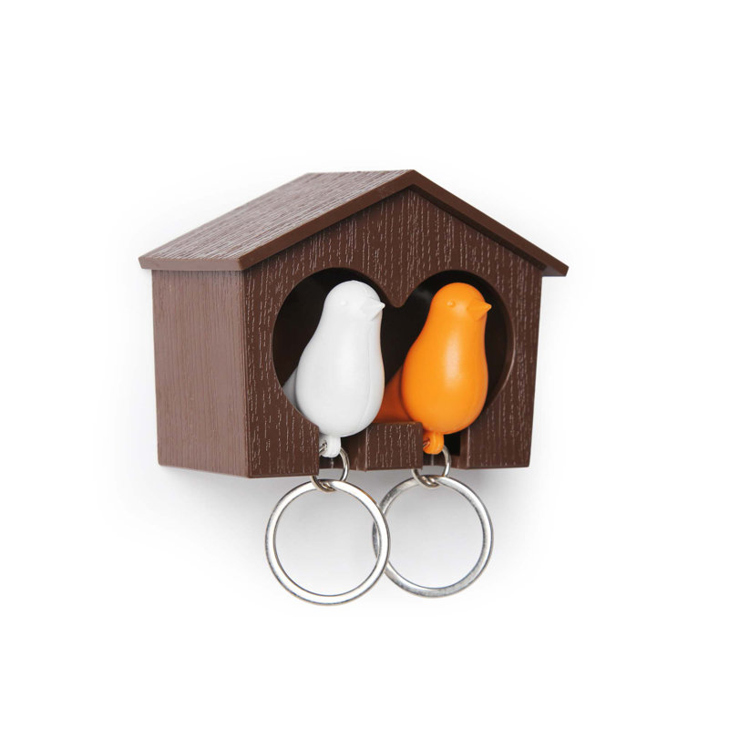 Design Ideas 1.8'' W Key Holder, Brown/White/Orange